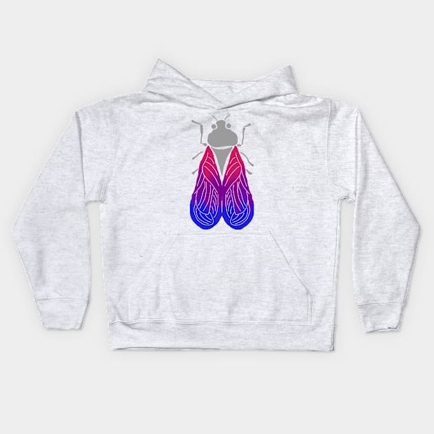 Bi-Winged Cicada Kids Hoodie by LochNestFarm